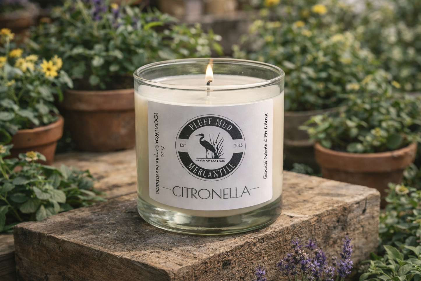 8oz Citronella Hand Poured Candle