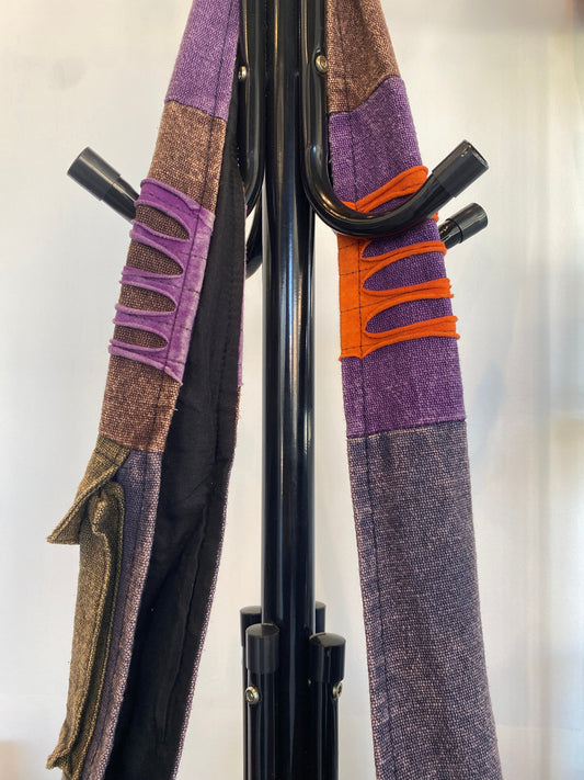 OM Floral Red Stripped Messenger Bag