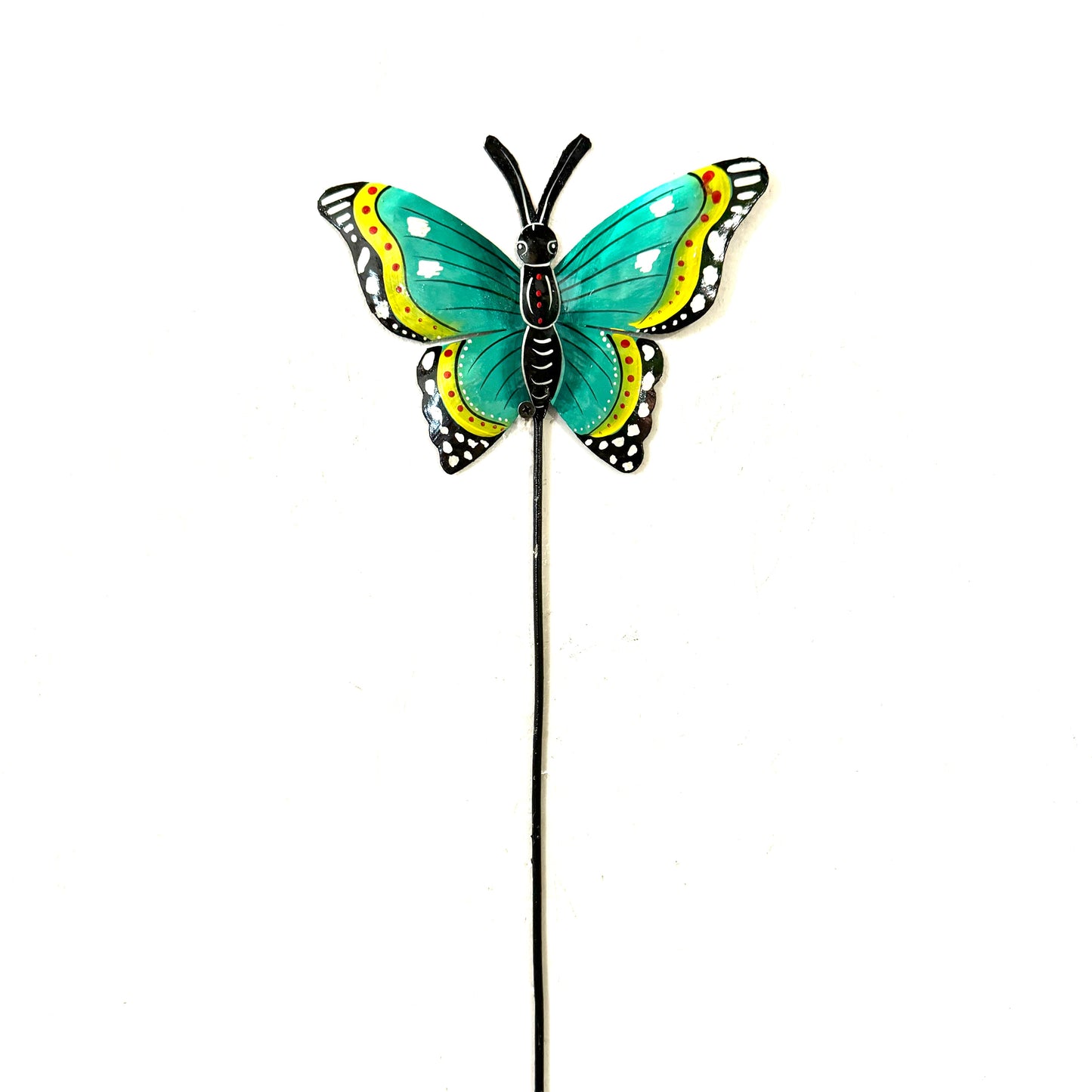 Turquoise Green Butterfly Garden Stake