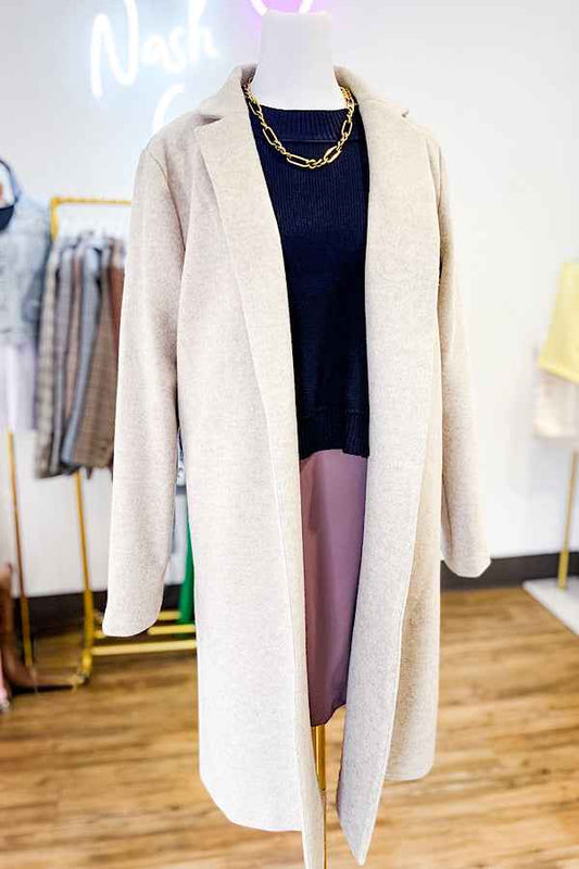 SC - Juliette Taupe Mid-Length Coat