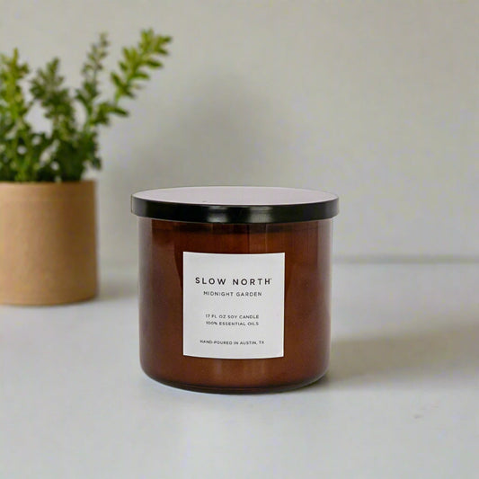 Midnight Garden (Lavender + Rosemary + Geranium) - Signature 3-Wick Candle
