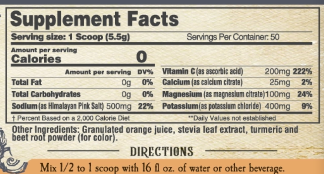 Clean Hydration - Orange - Electrolytes