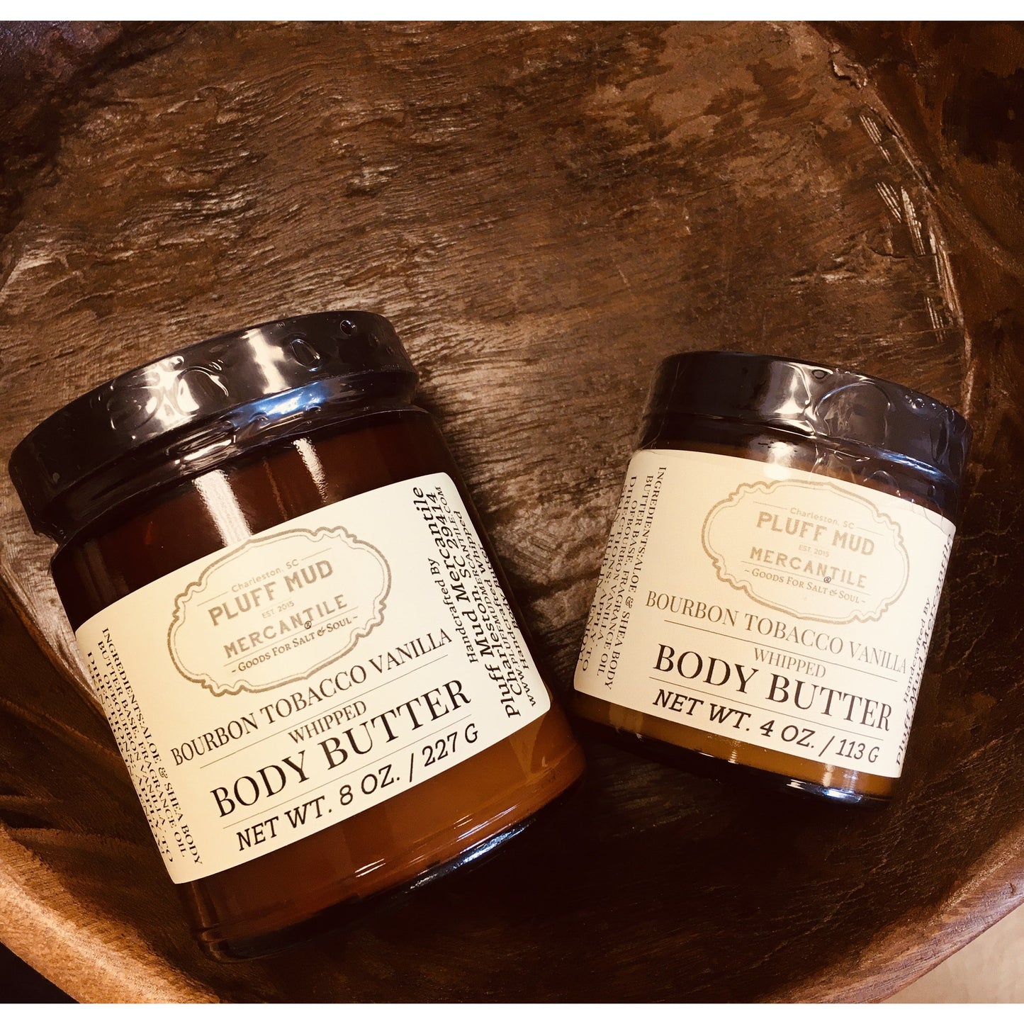 Bourbon Tobacco Vanilla Hand Whipped Body Butter - Pluff Mud Mercantile