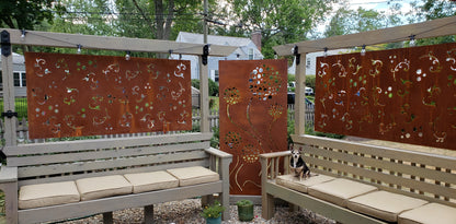 Outdoor Metal Privacy Screen Panel (60” & 72”) – Heavy-Duty Steel for Patio & Fence