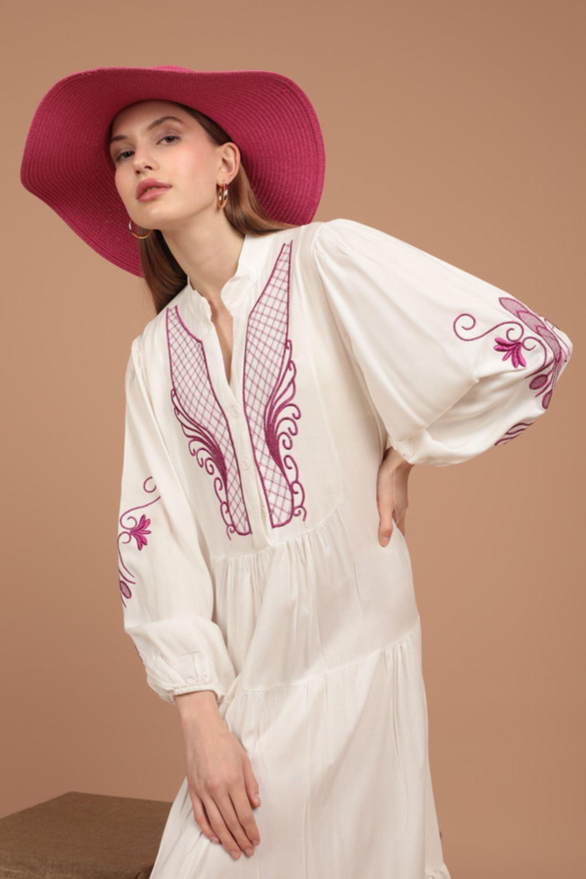 Phoenix Embroidery Dress