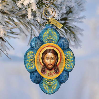 Jesus Sculpted Hand-Painted Christmas Ornament by G. DeBrekht - Nativity Holiday Decor - 610843