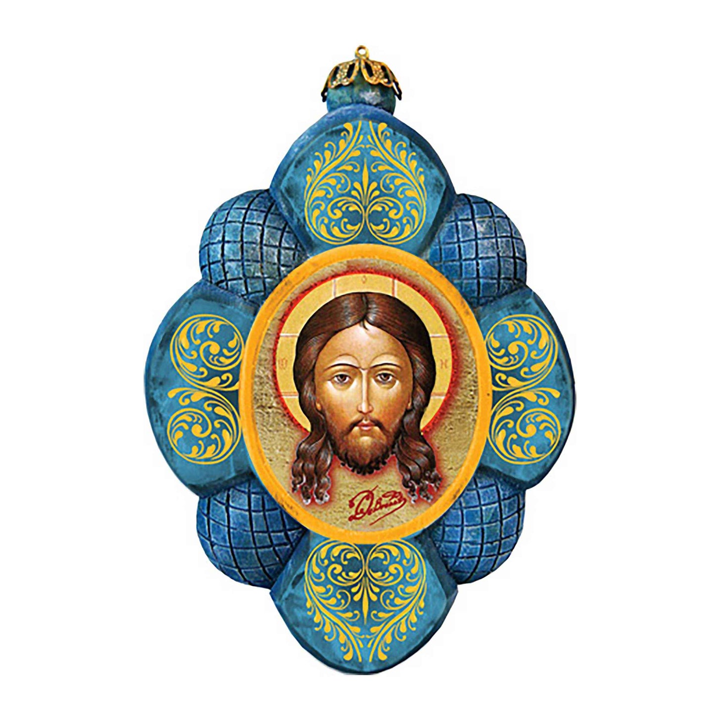 Jesus Sculpted Hand-Painted Christmas Ornament by G. DeBrekht - Nativity Holiday Decor - 610843