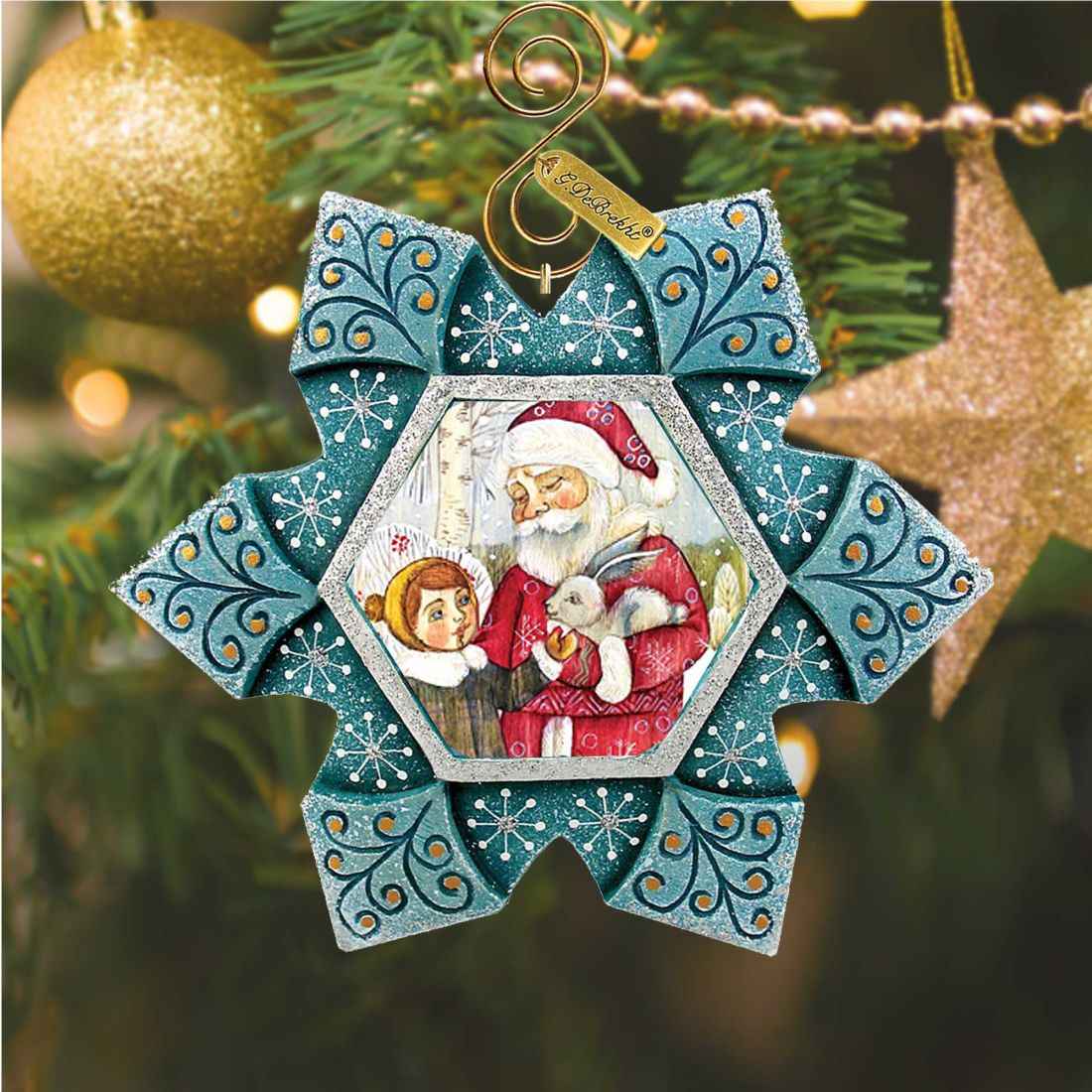 A Friends Sculpted Hand-Painted Christmas Ornament by G. DeBrekht - Wildlife Holiday Decor - 6102184