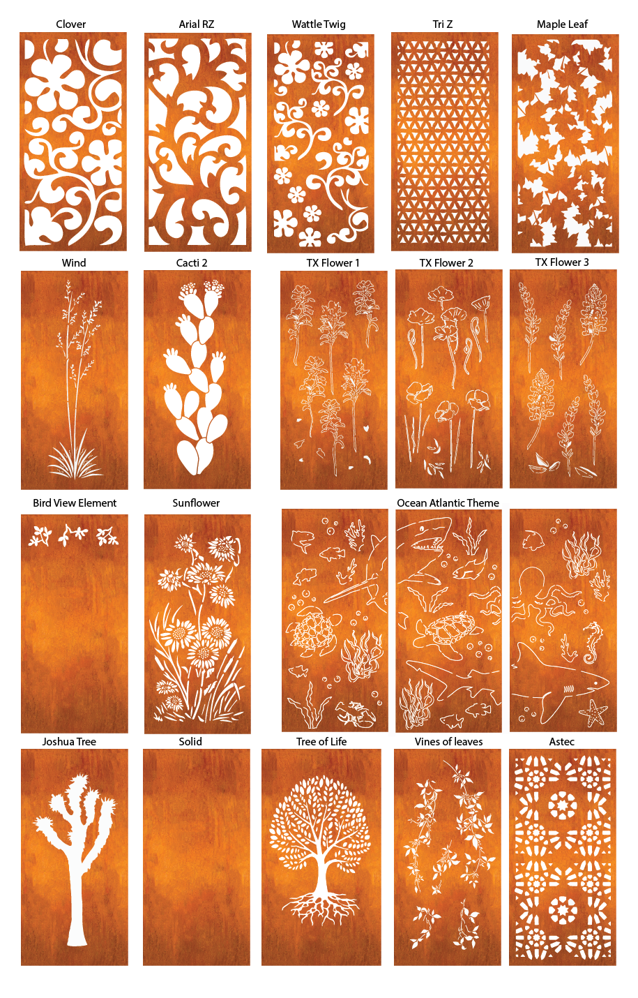 Outdoor Metal Panels (60” & 72”) – Heavy-Duty Steel for Patio, Fence & Backyard Privacy