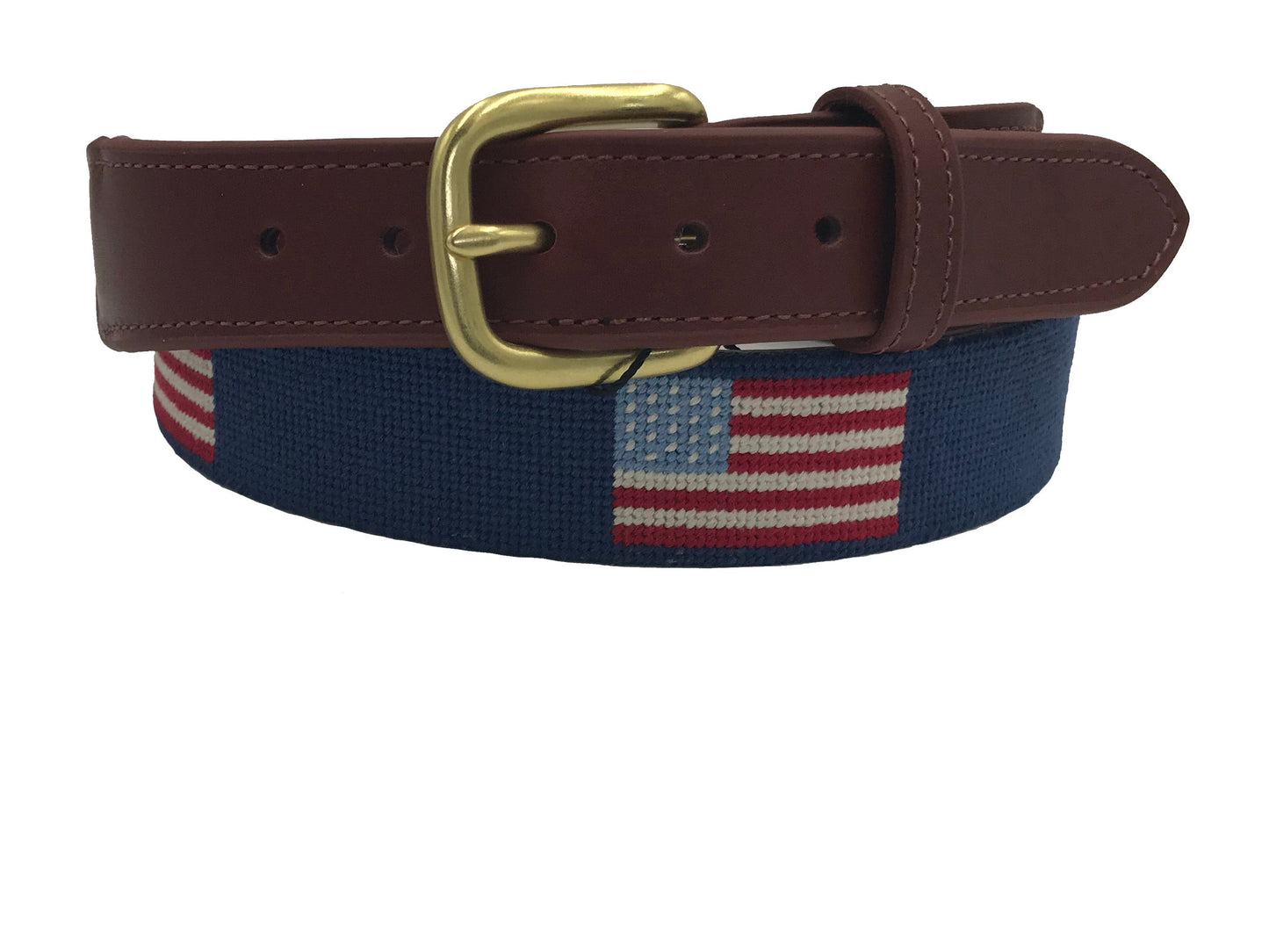USA American Flag Needlepoint Belt