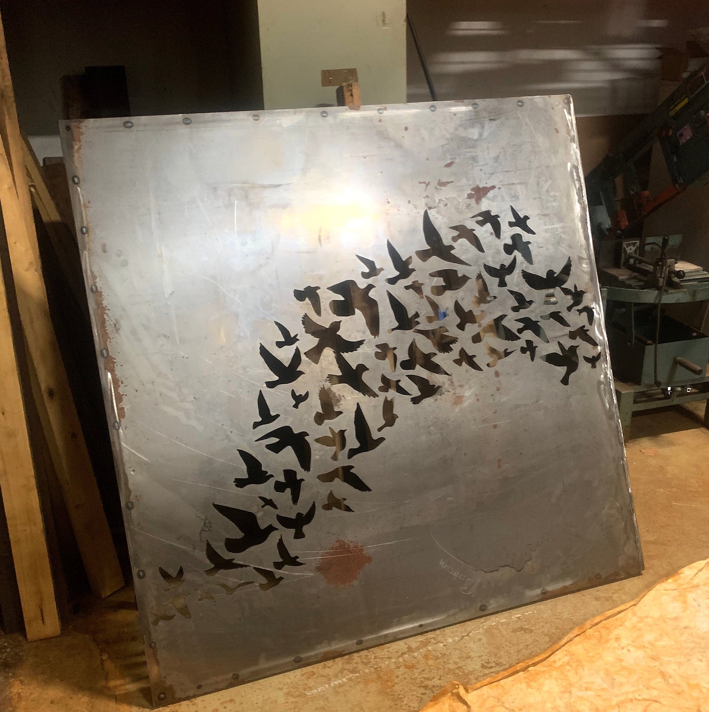 Outdoor Screen Panels or Large Metal Wall Art (46" Inch)