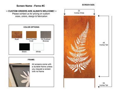 Garden Fencing / Metal Wall Art (46" Inch)
