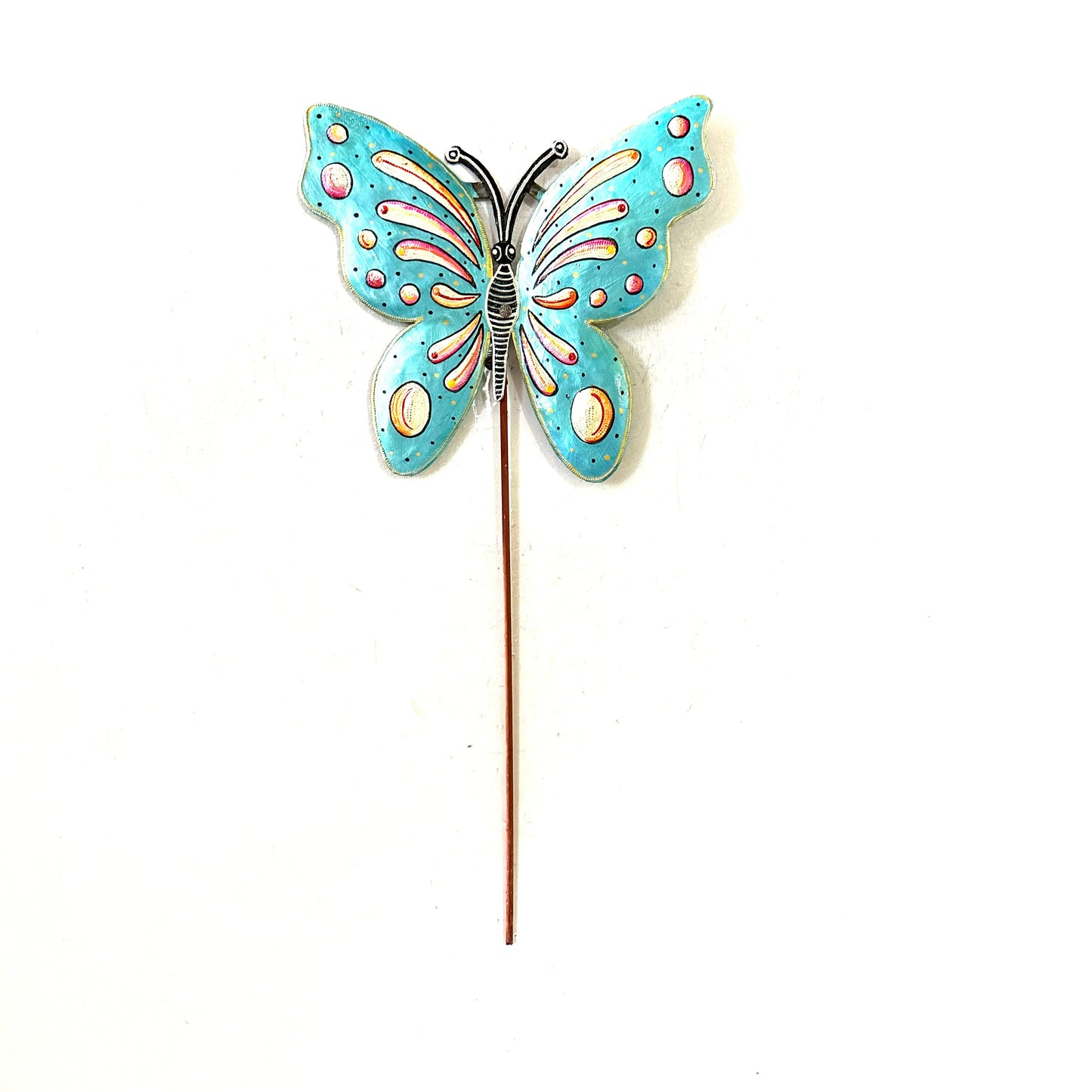 Turquoise Butterfly Garden Stake