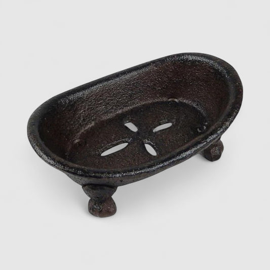 Bathtub Soap Dish, Vintage Cast Iron Bathroom Counter Decor