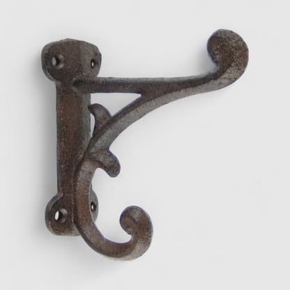 Wall Hook, Cast Iron Farmhouse Weathered Finish for Coats, Keys or Towels