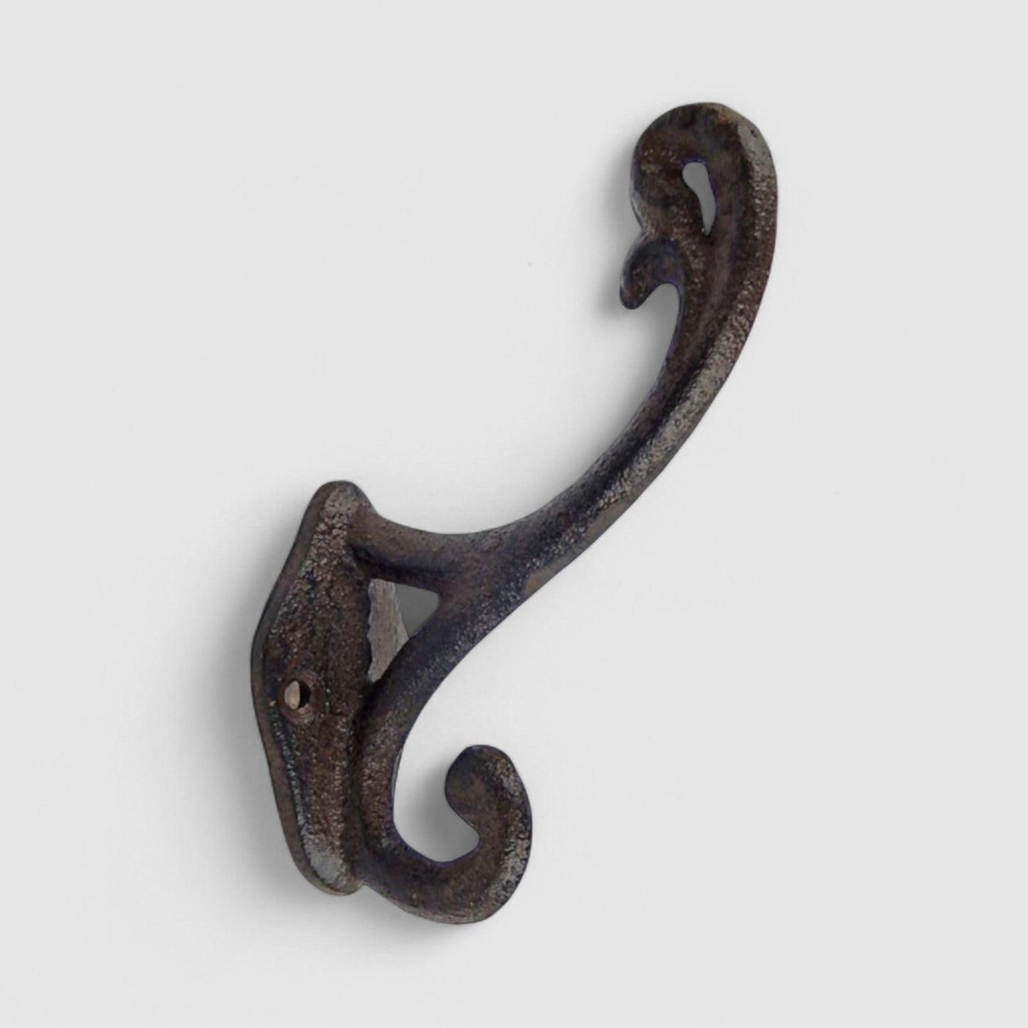 Wall Hook, Cast Iron Rustic Weathered Finish for Coats, Keys or Towels