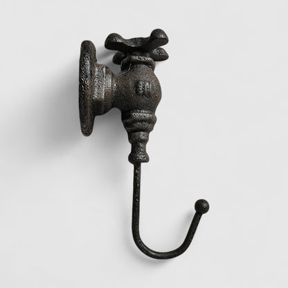 Faucet Wall Hook, Industrial Cast Iron for Kitchen or Utility Room