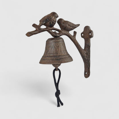 Bird Doorbell, Cast Iron Rustic Garden Porch Bell and Chime