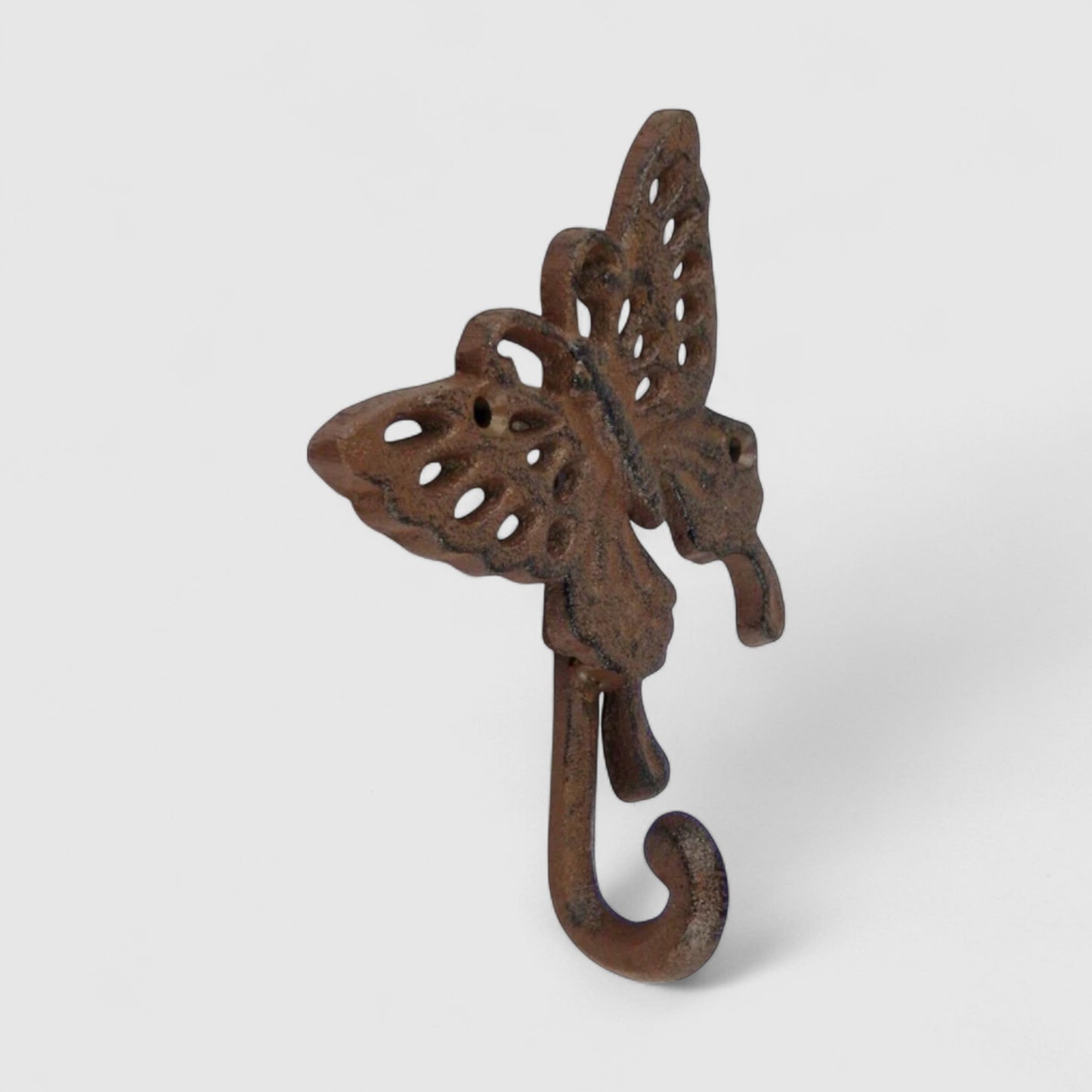 Butterfly Wall Hook, Cast Iron Nature Garden for Keys or Towels