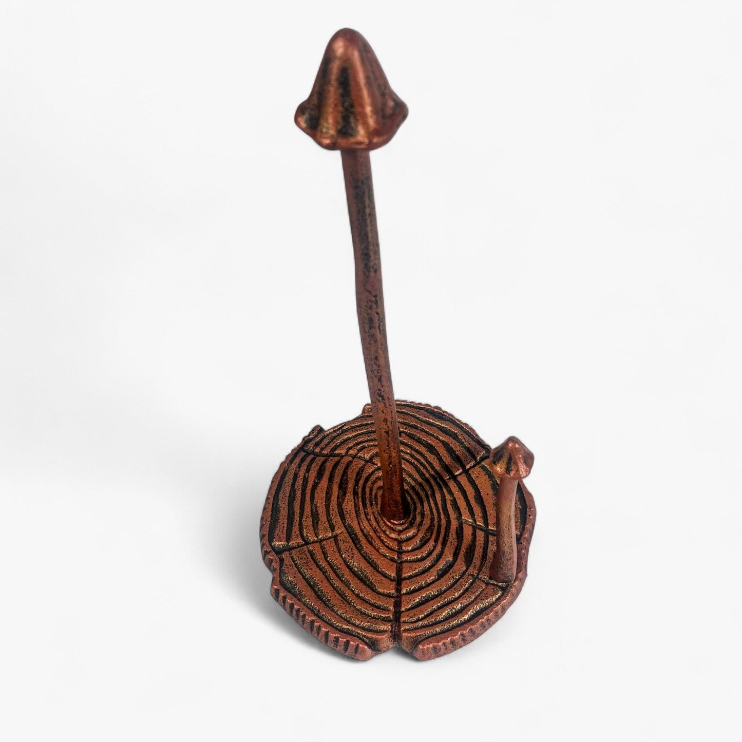 Mushroom Paper Towel Holder, Rustic Copper Cast Iron Kitchen Decor