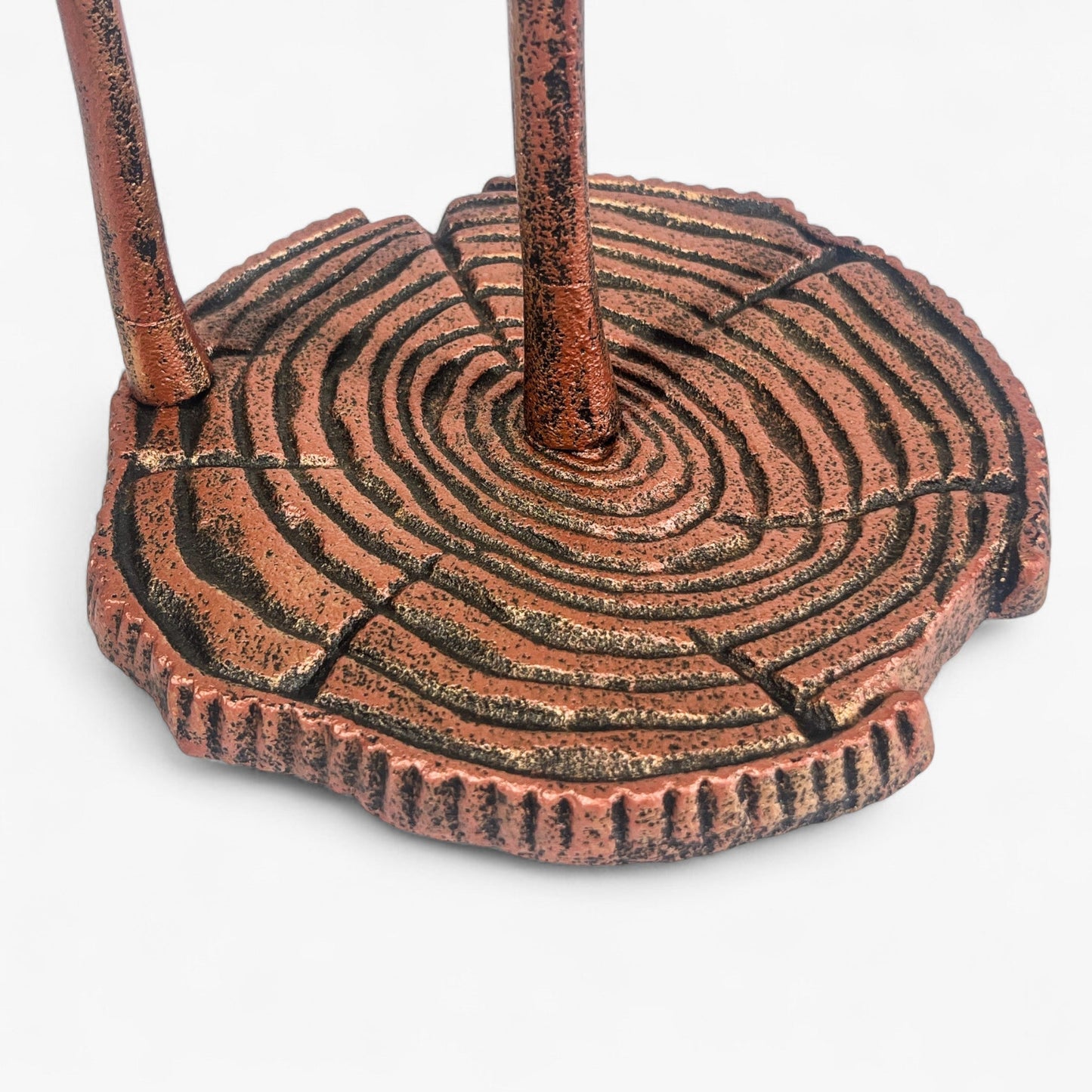 Mushroom Paper Towel Holder, Rustic Copper Cast Iron Kitchen Decor