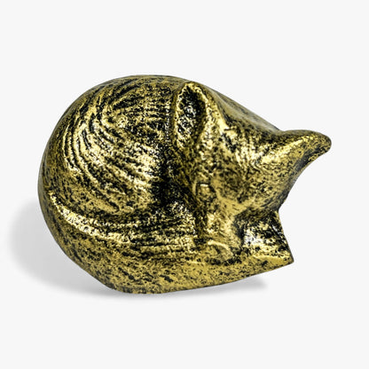 Fox Head Drawer Knob, Gold Cast Iron Cabinet Pull Hardware