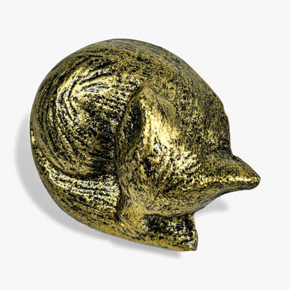 Fox Head Drawer Knob, Gold Cast Iron Cabinet Pull Hardware