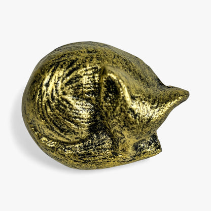Fox Head Drawer Knob, Gold Cast Iron Cabinet Pull Hardware