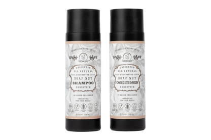 All Natural Soapnut Shampoo and Conditioner Set- UNSCENTED- wild fermented probiotics for your scalp