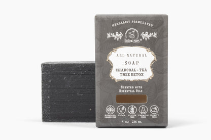Organic Vegan Charcoal + Tea Tree Detox Bar Soap