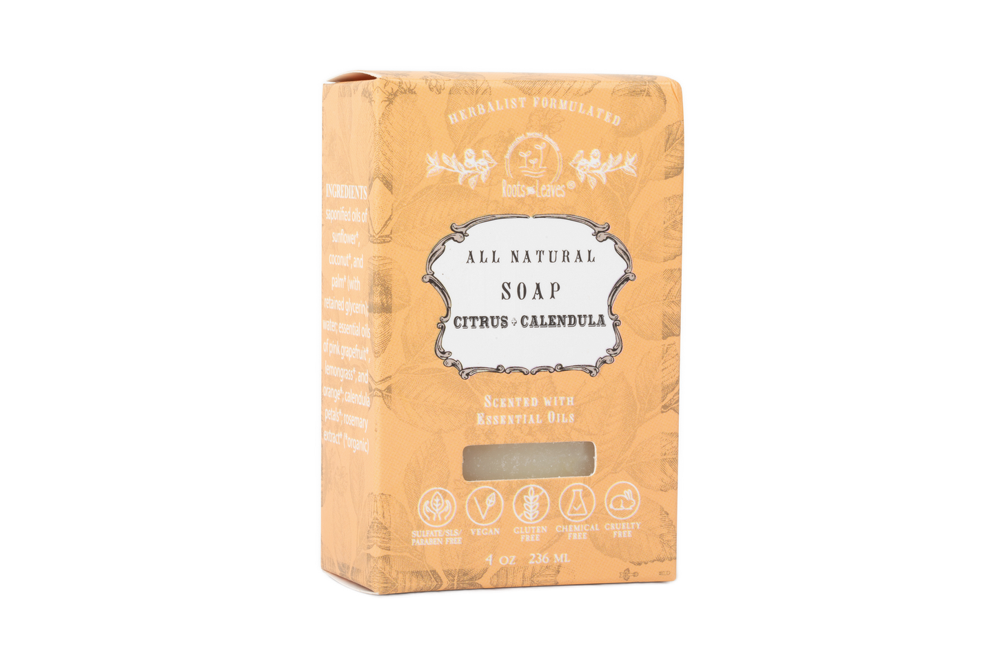 Organic Vegan Citrus + Calendula Bar Soap