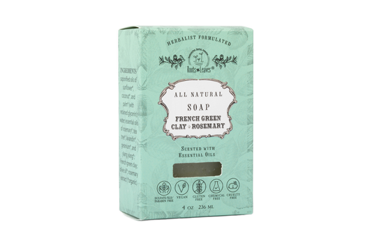 Organic Vegan French Green Clay + Rosemary Bar Soap