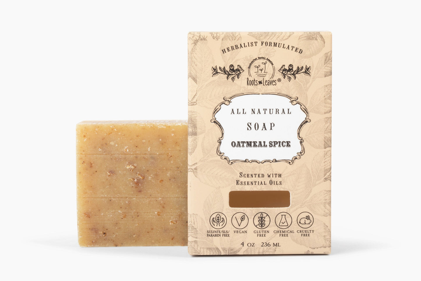 Organic Vegan Oatmel Spice Bar Soap