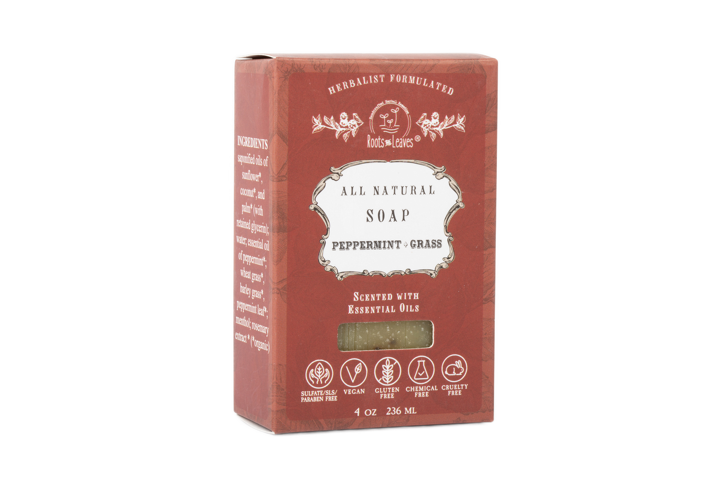 Organic Vegan Peppermint Bar Soap