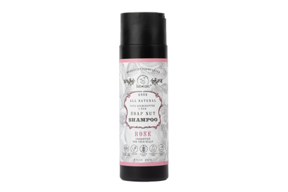 All Natural Soapnut SHAMPOO - ROSE- wild fermented probiotics for your scalp