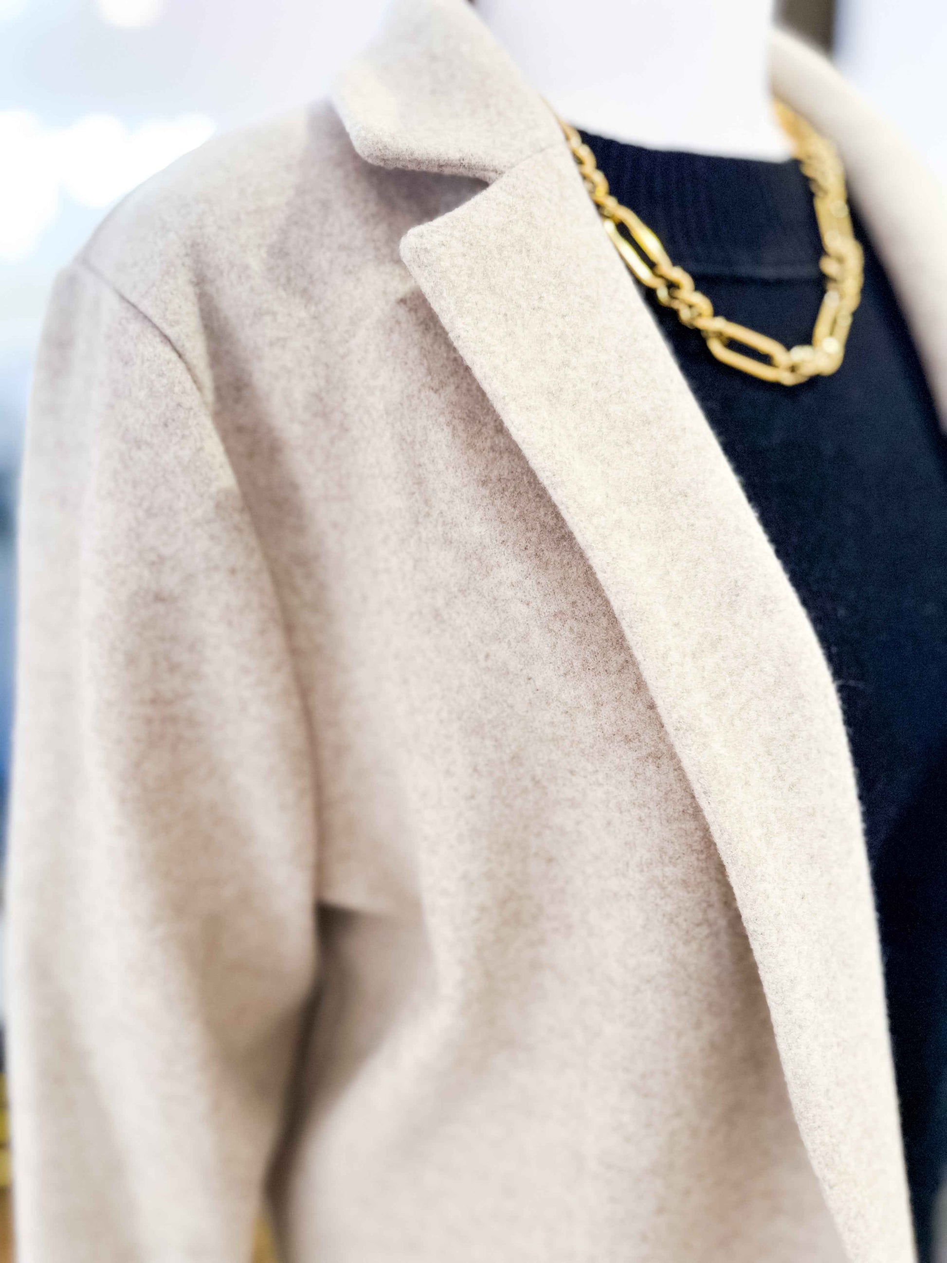 SC - Juliette Taupe Mid-Length Coat