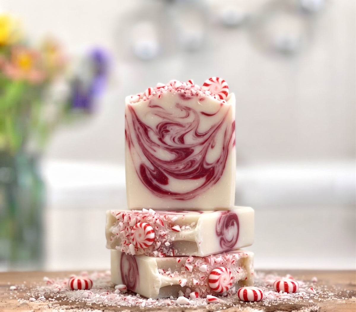 5 oz Peppermint Swirl Soap