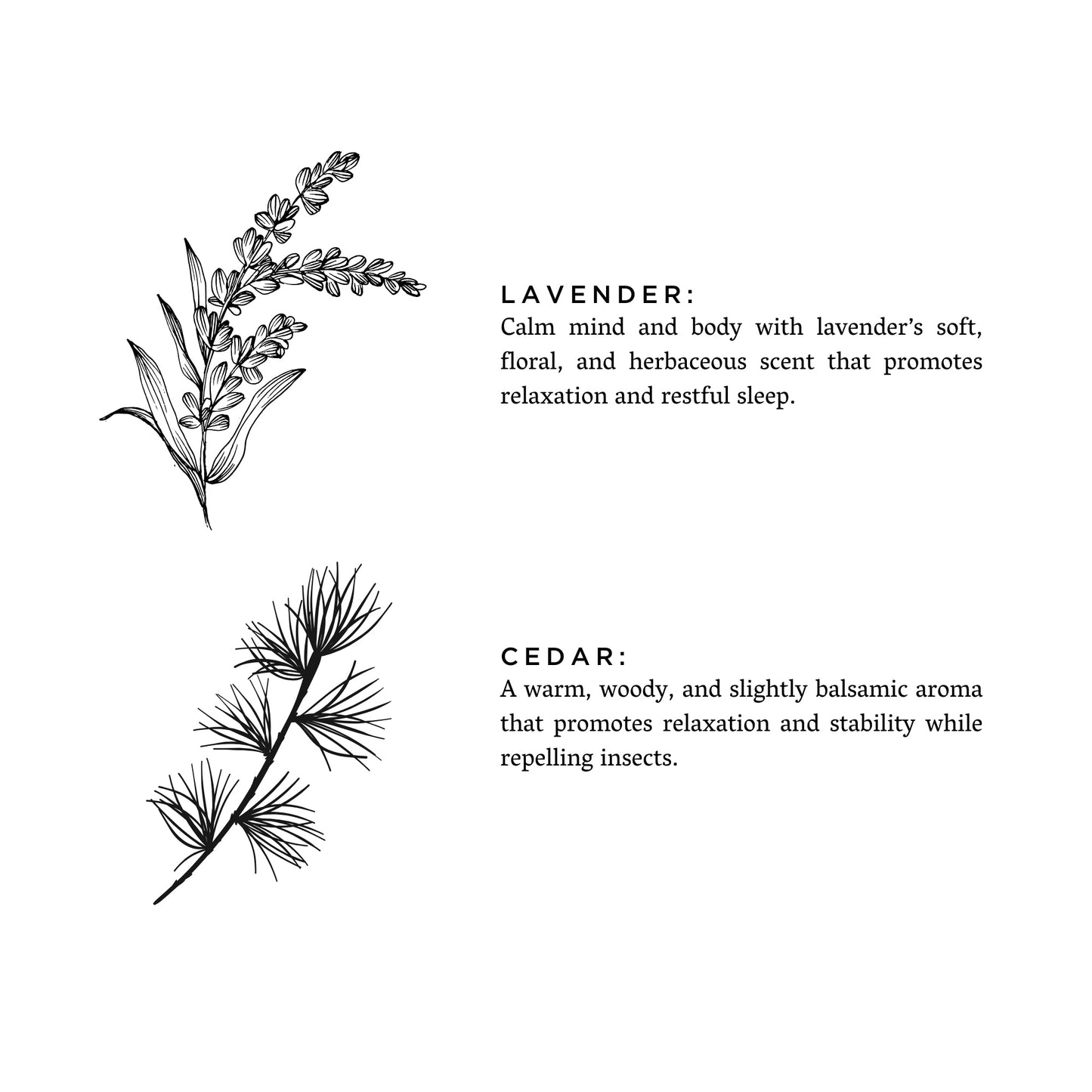 Lavender + Cedar Sachet Pouch - Cotton Natural