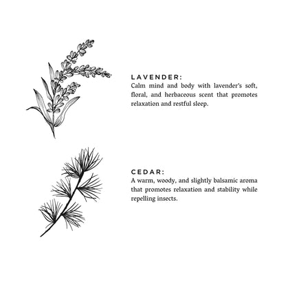 Lavender + Cedar Sachet Pouch - Cotton Natural