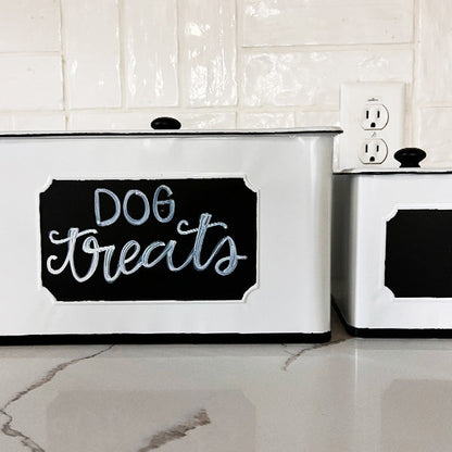 Customizable Metal Kitchen Canisters, Set of Three