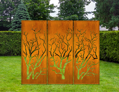 Privacy Panels Outdoor or Outdoor Metal Wall Art (46" Inch)