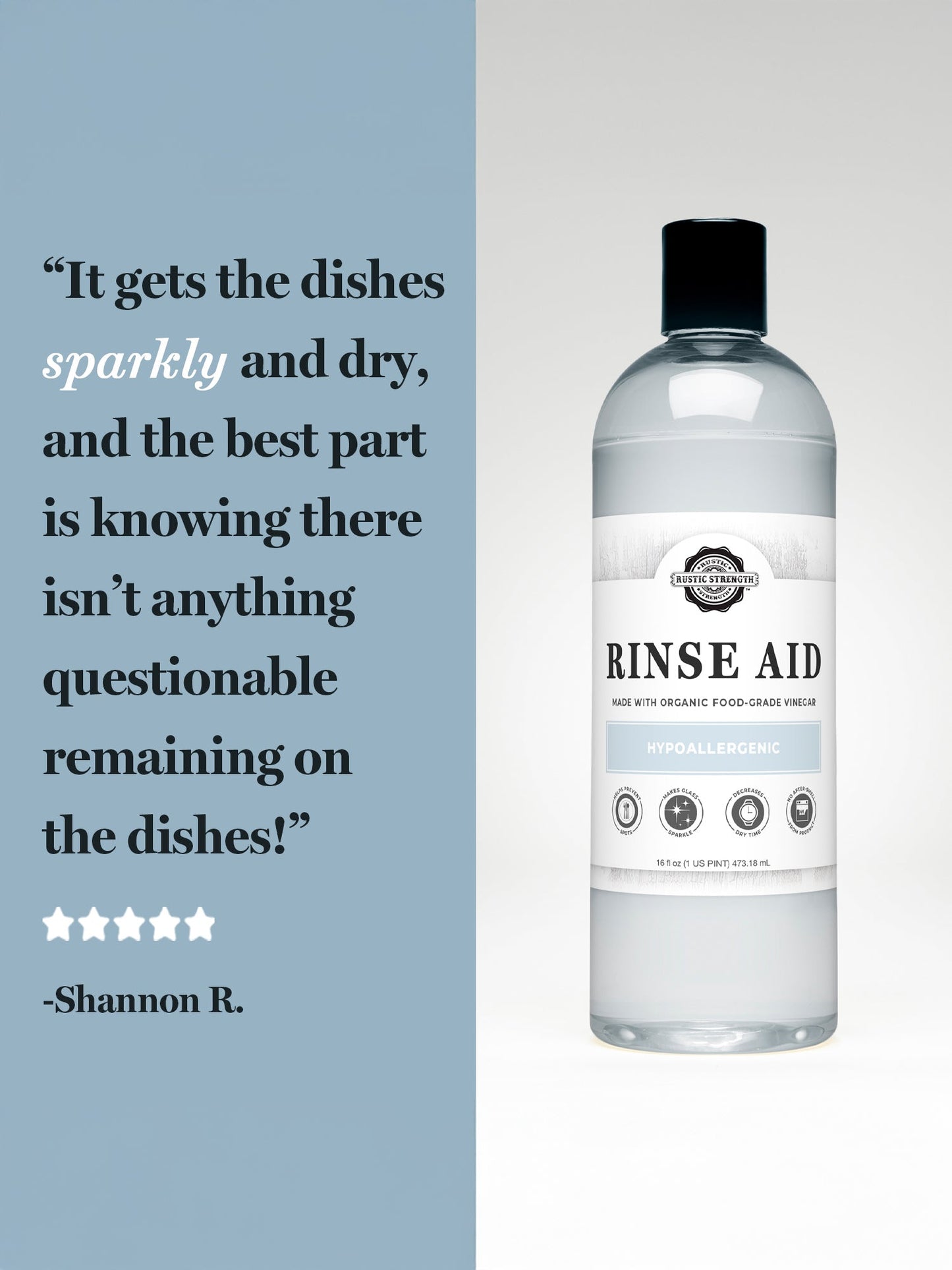 Rinse Aid for Automatic Dishwashers | Unscented