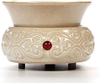 Hosley® 4.5in D Ceramic Electric Warmer - Cream