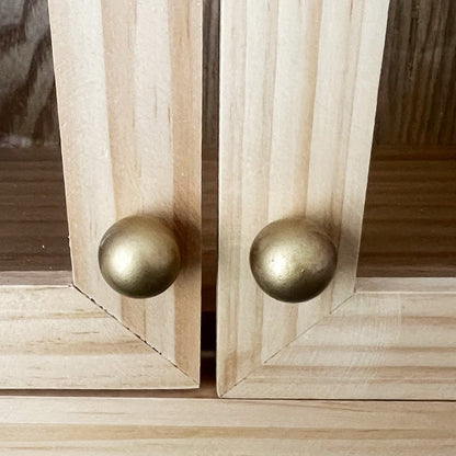 Turned Wood Frame Wall Cabinet