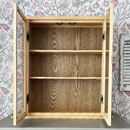 Turned Wood Frame Wall Cabinet