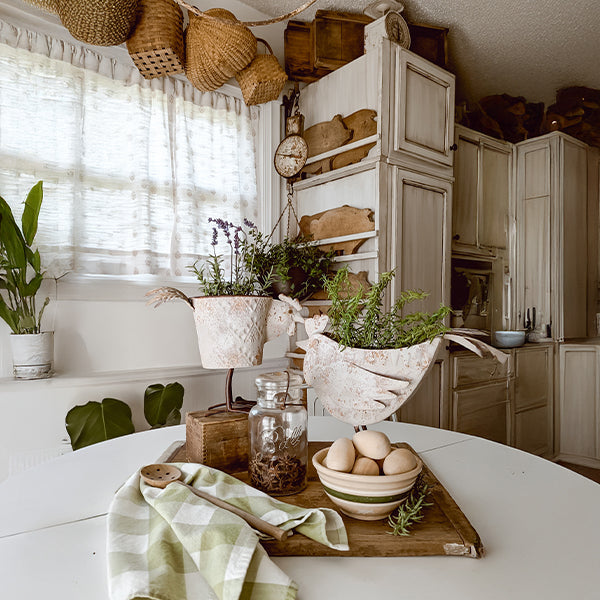 Indoor/Outdoor Distressed Hen Planter, Choose Your Style