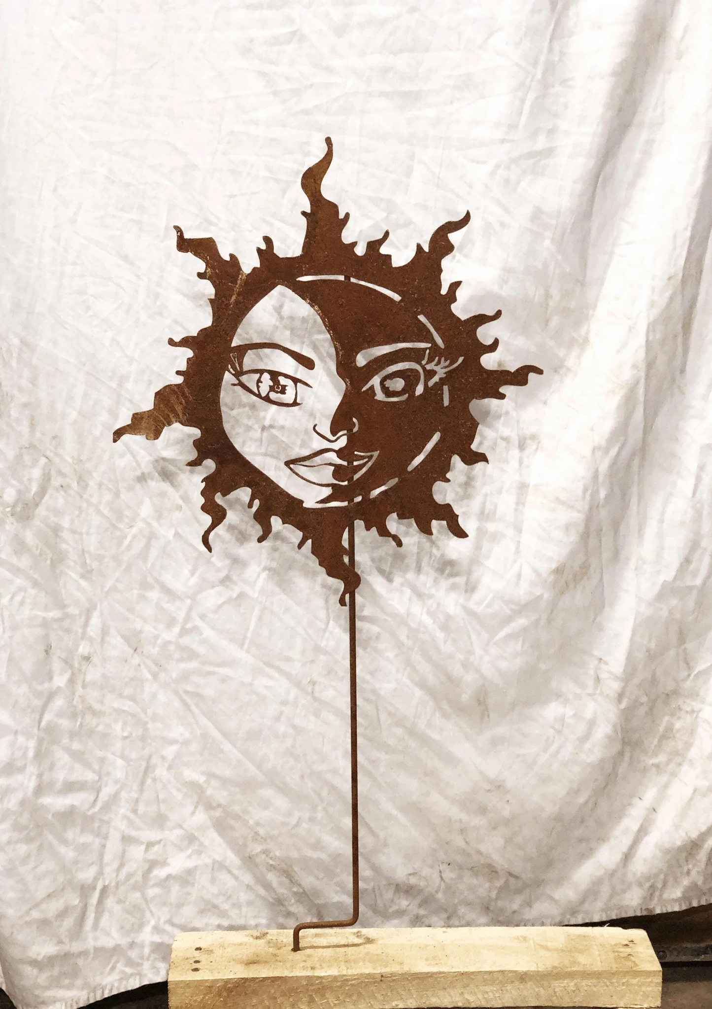 Sun Moon Garden Stake or Hanging Decoration