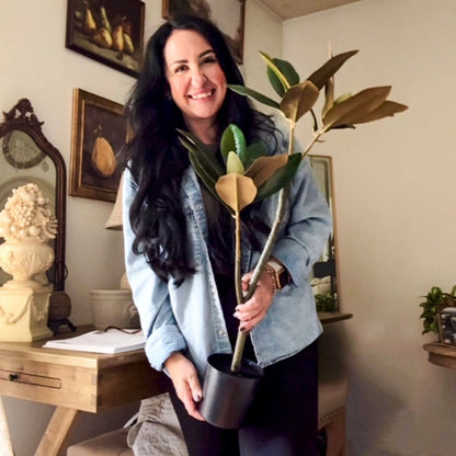 31 Inch Potted Faux Magnolia Tree