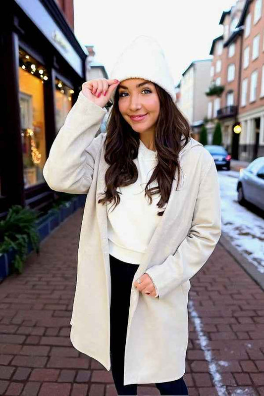 SC - Juliette Taupe Mid-Length Coat