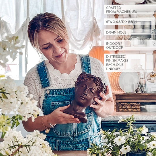 Bronze Goddess Statue Outdoor Planter